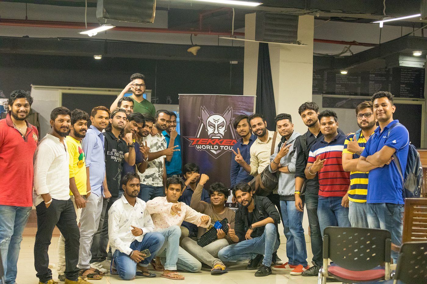 A gaming tournament group photograph