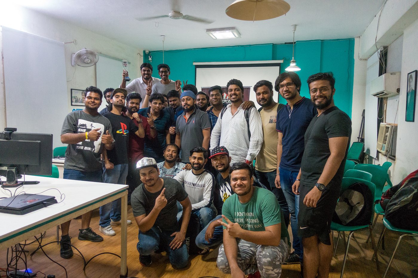 A group photograph from a gaming event