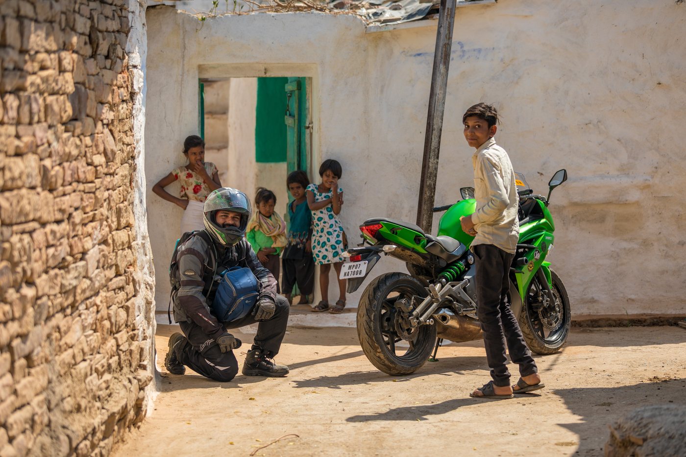 Motorcycles during a Motology travel stop